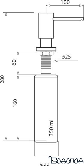 Дозатор Aquasanita DR-002 (сатин)