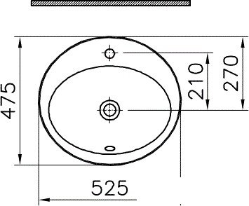 Умывальник Vitra S20 52.5x47.5 [5468B003-0001]