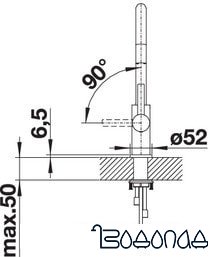 Смеситель Blanco Candor-S 523121 (нержавеющая сталь) фото 4