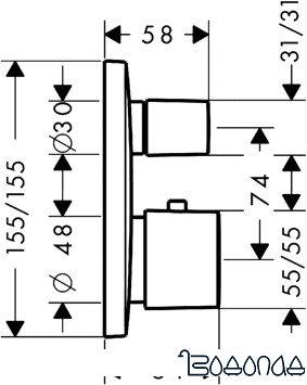 Смеситель Hansgrohe PuraVida 15771400
