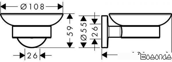 Мыльница Hansgrohe Logis UA 41715000 (хром) фото 3