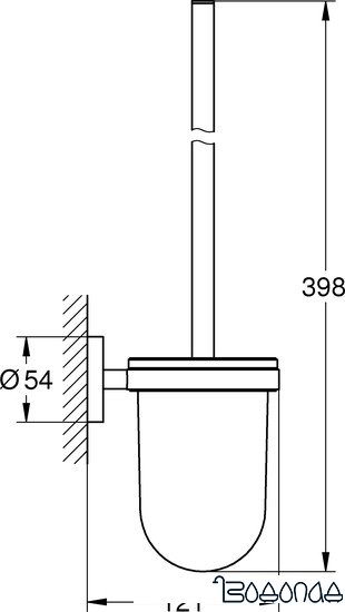 Ершик для унитаза Grohe Essentials 40374A01 (темный графит/матовое стекло) фото 2