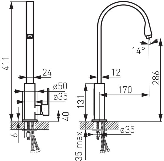 Смеситель Ferro Zicco BZI4BL