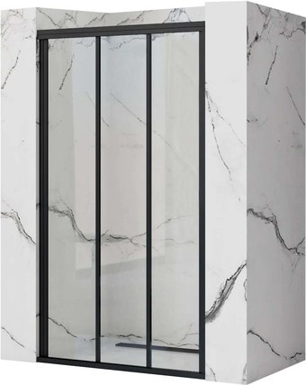 Душевая дверь Rea Alex 90 (черный/прозрачное стекло)