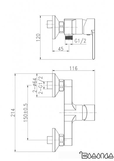 Смеситель Cersanit Brasko A63022