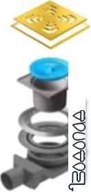 Трап/канал Pestan Confluo Standard Drops 4 Mask Gold