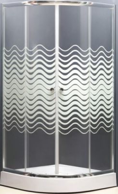 Душевой уголок Coliseum S802W 90x90 (прозрачное стекло с волнами)