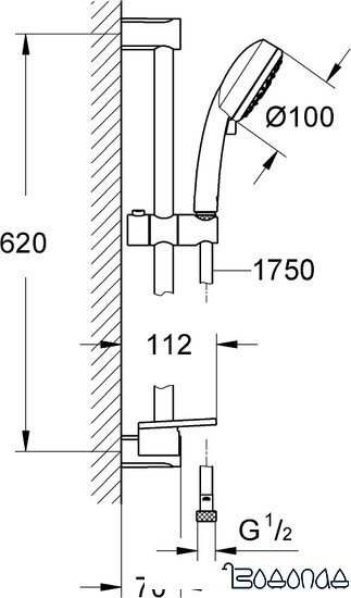 Душевой гарнитур Grohe Tempesta Cosmopolitan 100 27577002 фото 2