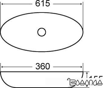 Умывальник Melana MLN-7811AMB 61.5x36