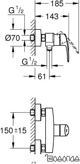 Смеситель Grohe Eurosmart 33555003 фото 4