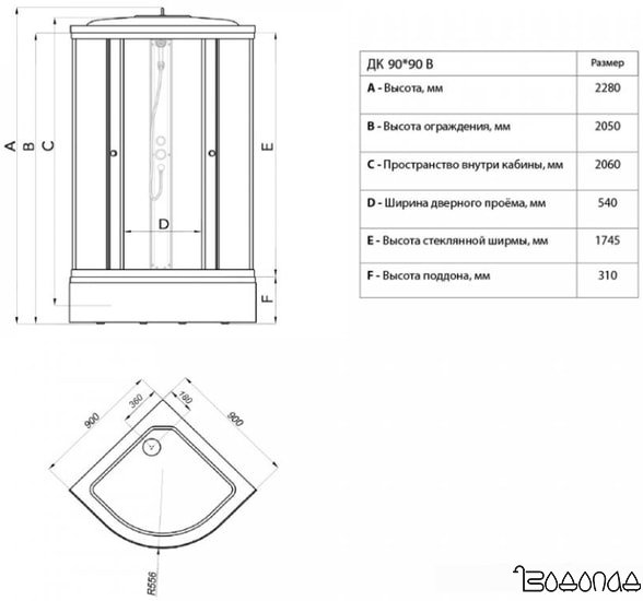 Душевой уголок Triton Стандарт В 100x100 (узоры)