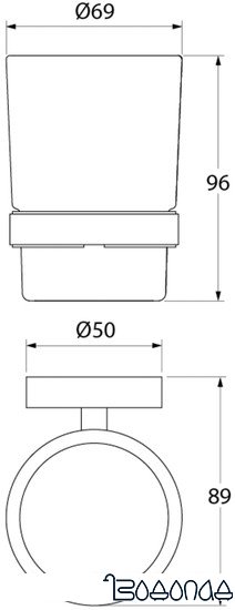 Стакан для зубной щетки и пасты IDDIS Calipso CALMBG1i45