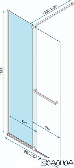 Душевая стенка Rea Cortis 100 фото 4