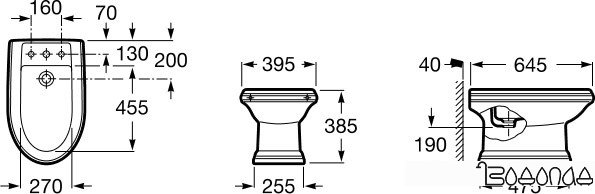 Биде Roca America [357490000]