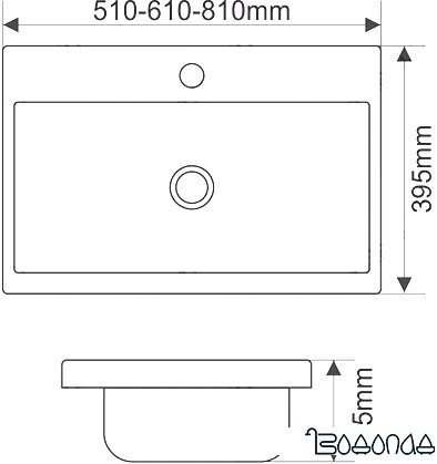 Умывальник Melana MLN-S50 (9393)