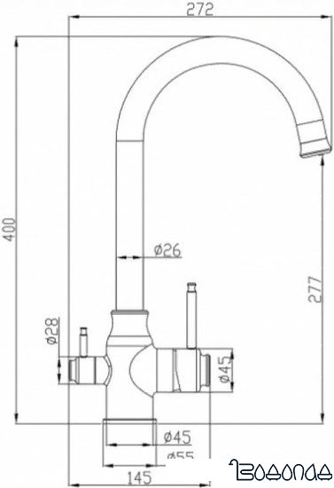 Смеситель ZorG Steel Hammer SH 763 (черный/бронзовый)
