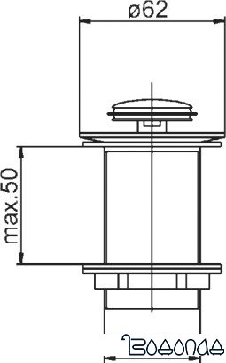 Донный клапан Armatura 660-354-00