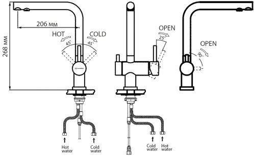 Смеситель Omoikiri Nagano-EV [4994065]