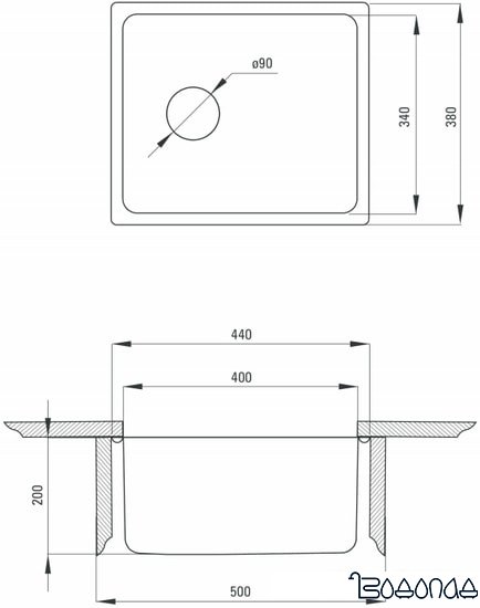 Кухонная мойка Deante Egeria ZPE 010A Кухонная мойка Deante Egeria ZPE 010A