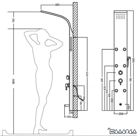 Душевая панель Aquanet Galaxy AP40-03 (белый)