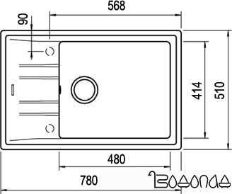 Кухонная мойка TEKA Stone 60 S-TG 1B 1D AUTO WST (белый)