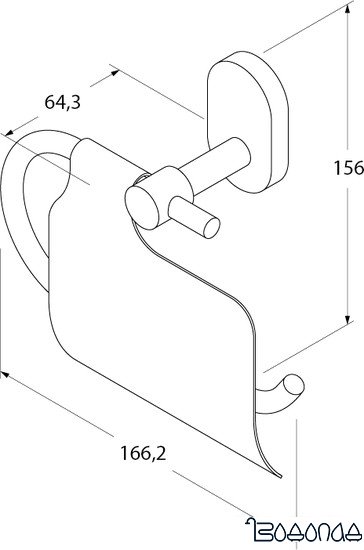 Держатель для туалетной бумаги IDDIS Mirro Plus MRPSBC0i43