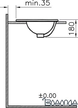 Умывальник Vitra S20 42.5x42.5 [5466B003-0001]