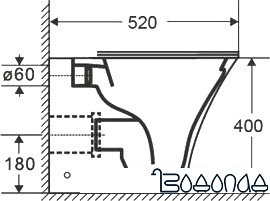 Унитаз CeramaLux 217D