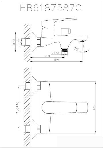 Смеситель Haiba HB60587 (хром)
