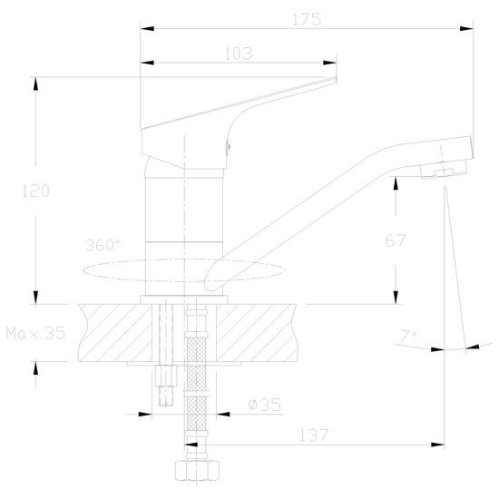 Смеситель Rossinka Silvermix RS29-22