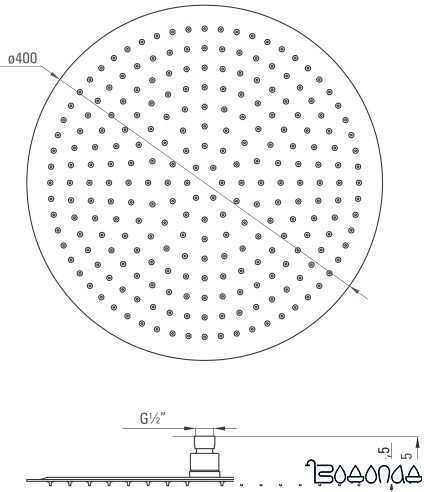 Верхний душ Deante Floks NAC 001K