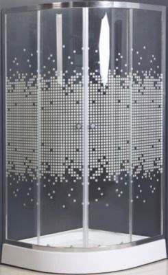 Душевой уголок Coliseum S802U 90x90 (прозрачное стекло с квадратиками)