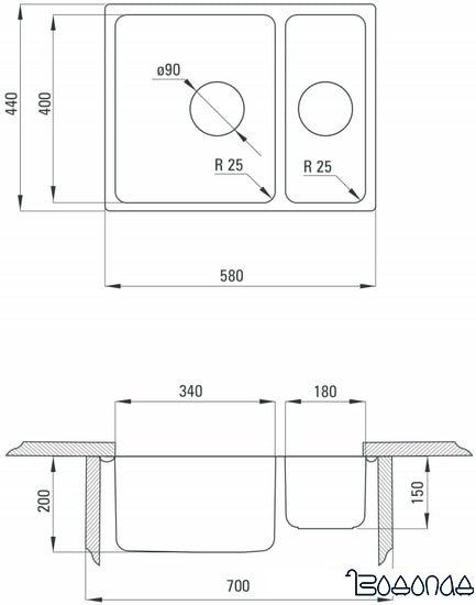 Кухонная мойка Deante Egeria ZPE 050C фото 2