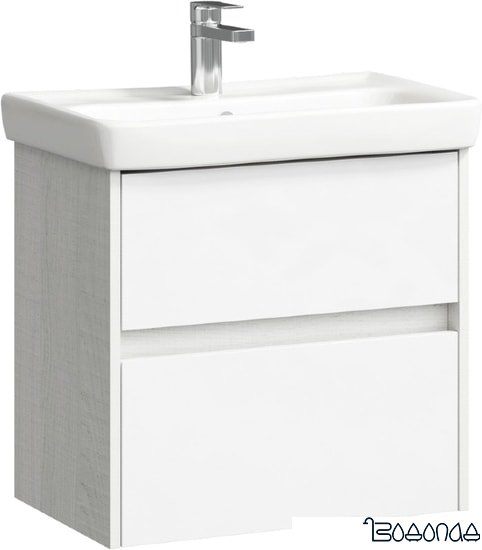 Aqwella Тумба City 60 CI0106DK с умывальником Moduo Slim 60 UM-MOD60SL/1