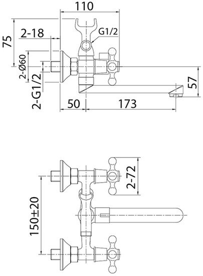 Смеситель Milardo Duplex DUPSB02M02 фото 3