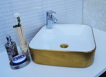 Умывальник Gid NC429 (белый/золотой)