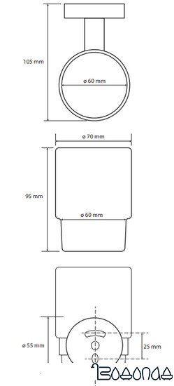 Стакан для зубной щетки и пасты Bemeta White 104110014 фото 2