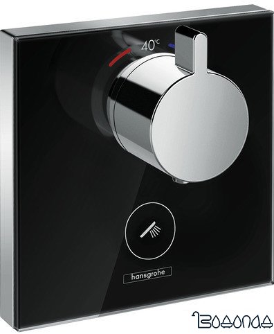 Смеситель Hansgrohe ShowerSelect Highflow 15735600 (черный/хром)