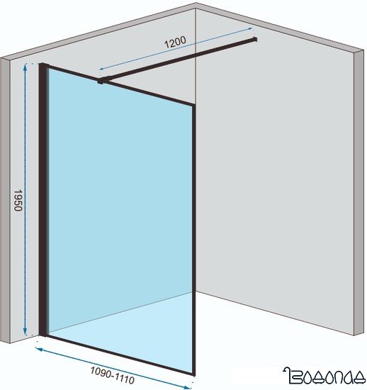 Душевая стенка Rea Bler 110