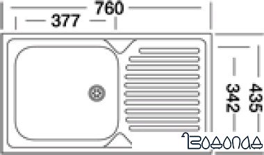 Кухонная мойка Kromevye ЕС 240 D фото 3 Кухонная мойка Kromevye ЕС 240 D фото 3
