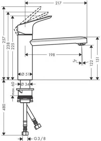 Смеситель Hansgrohe Focus M43 71816000