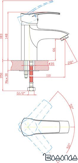 Смеситель Cron CN1070 (хром)