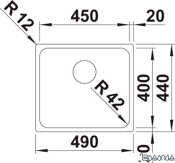 Кухонная мойка Blanco Solis 450-U 526120 (полированная)