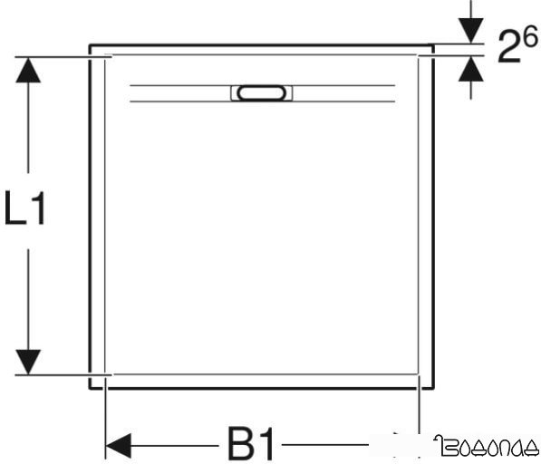 Душевой поддон Geberit Sestra 90x90 550.250.00.2 (белый)