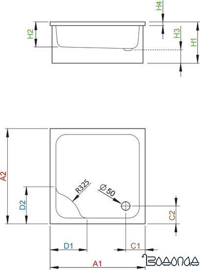 Душевой поддон Radaway Naxos C 90x90 [SNC9941-28]