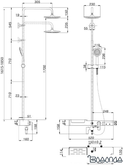 Душевая система Lemark LM7007C фото 2
