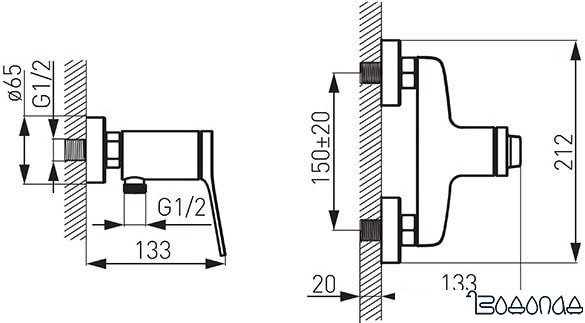 Смеситель Ferro Stratos BSC7 фото 2