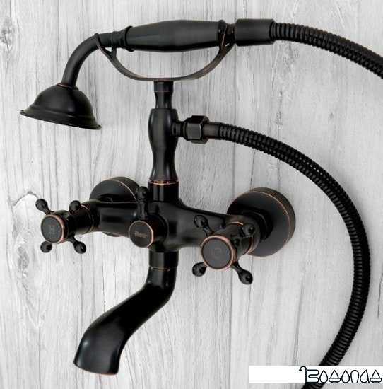 Смеситель Rea Retro Old REA-B0224 (черный) фото 4