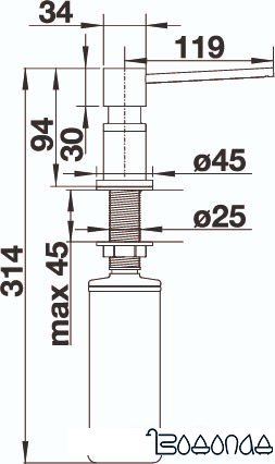 Дозатор для жидкого мыла Blanco Lato (хром/кофе) фото 2