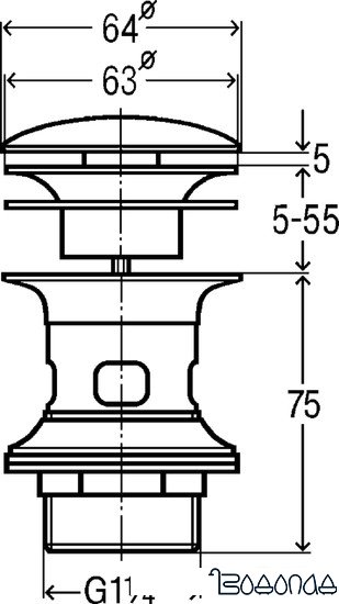 Донный клапан Viega Visign V1 5433 492601 фото 2